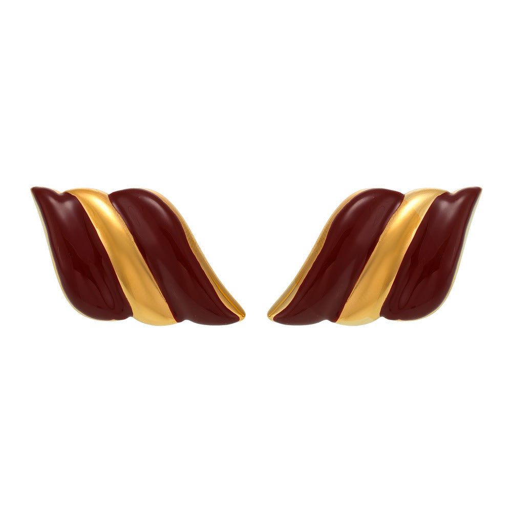 Stainless Steel Wing Hoop Earrings