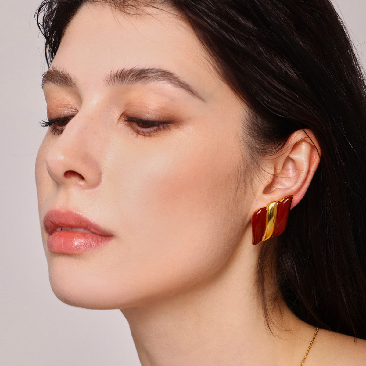 Stainless Steel Wing Hoop Earrings