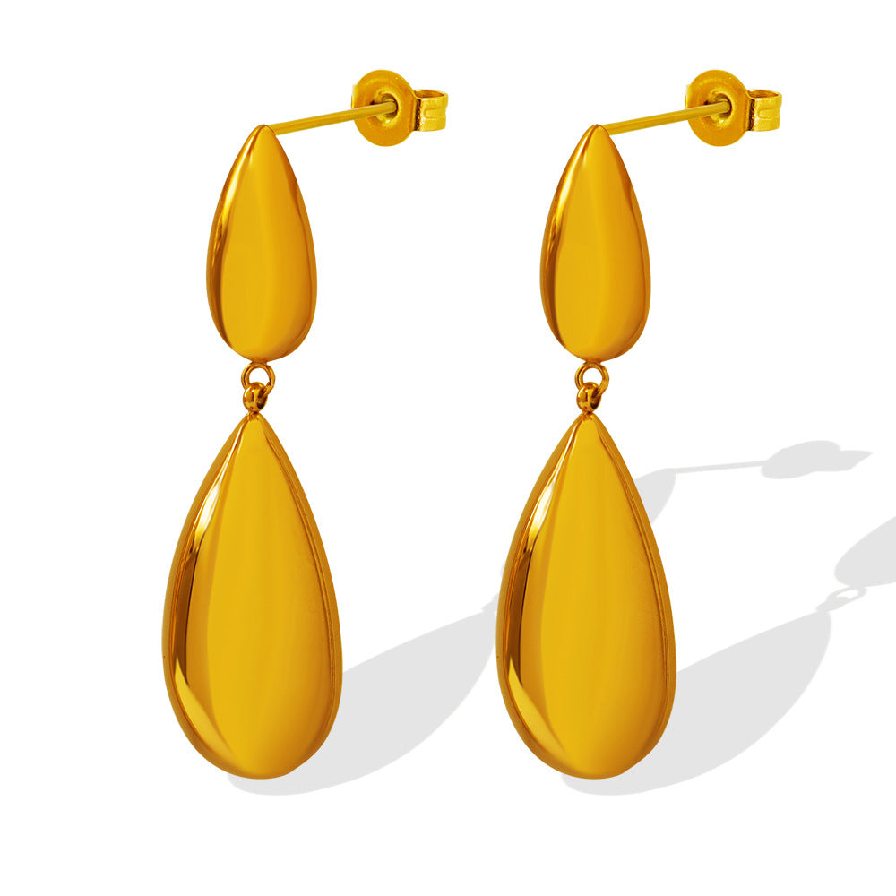 Stainless Steel Water Drop Earrings