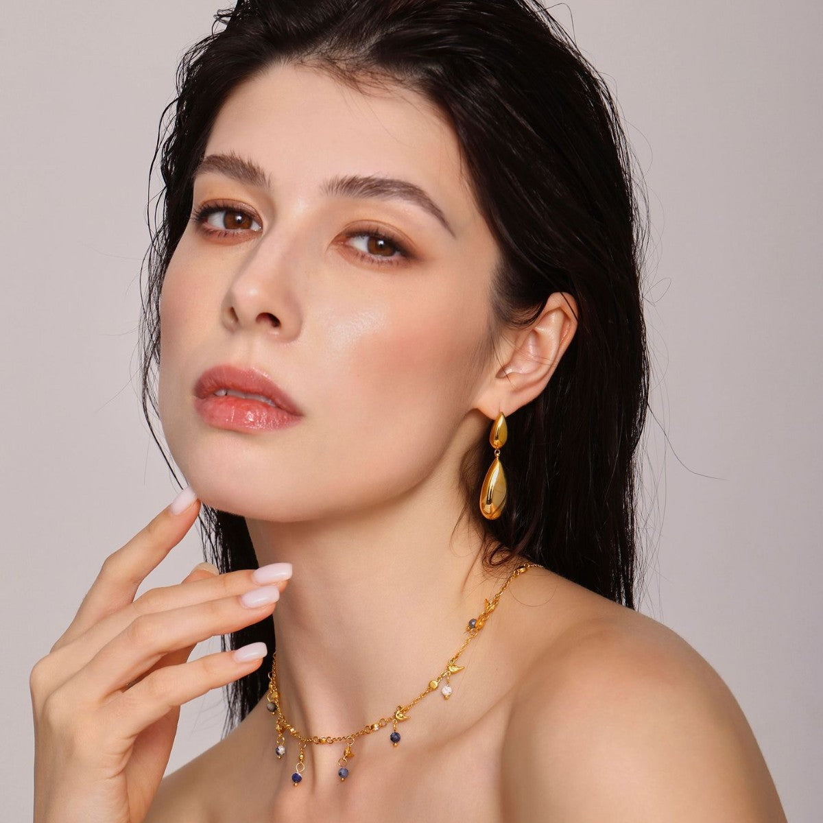 Stainless Steel Water Drop Earrings