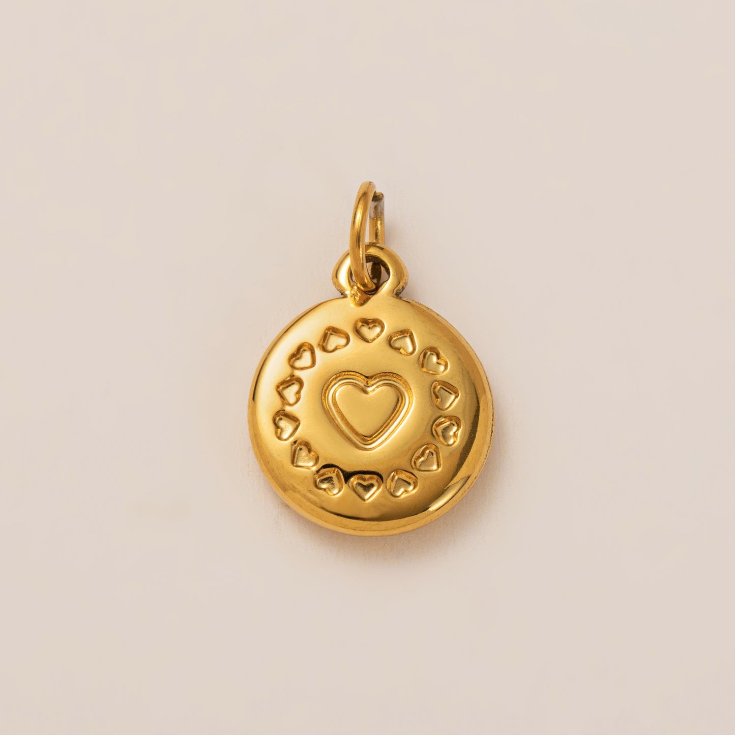 Stainless Steel Sun Pattern Heart Pendant