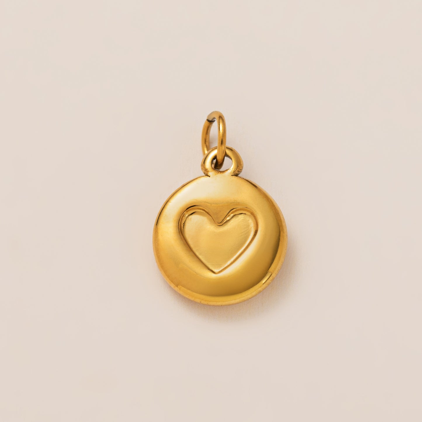Stainless Steel Sun Pattern Heart Pendant