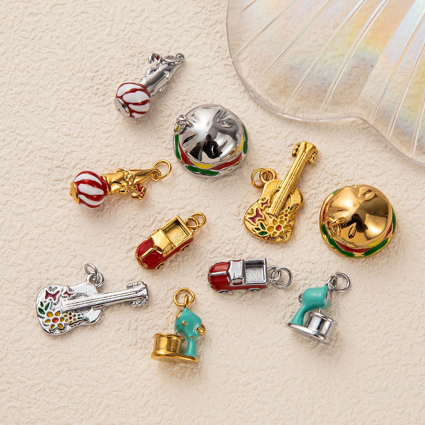 Fiddle Truck Burger Stainless Steel Pendant