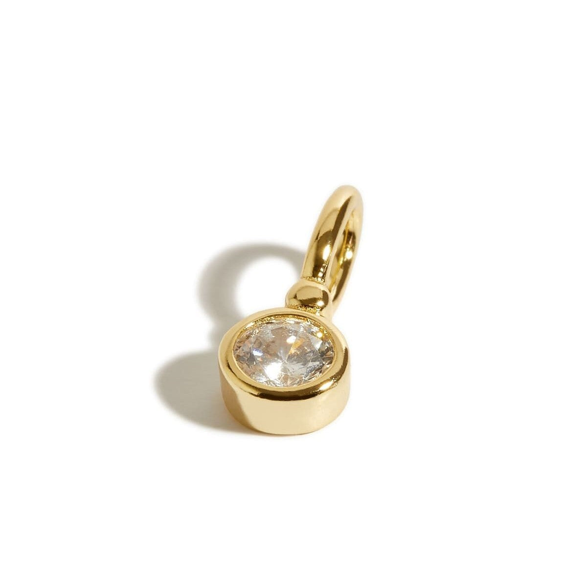 Stainless Steel Twelve Birthstone Square Round Pendant