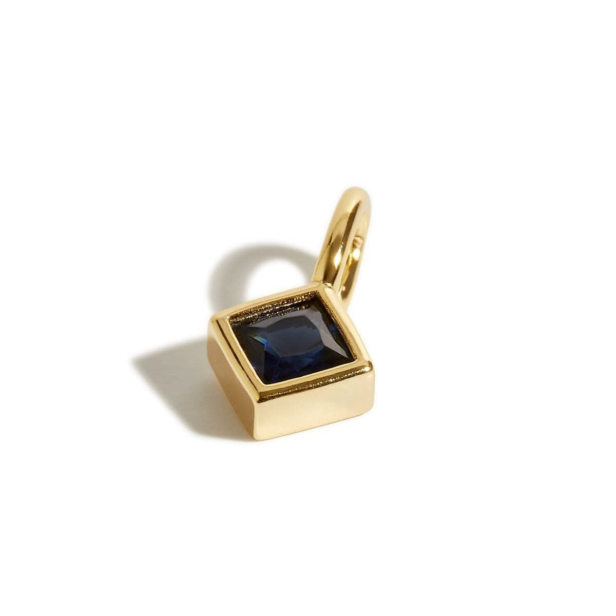 Stainless Steel Twelve Birthstone Square Round Pendant