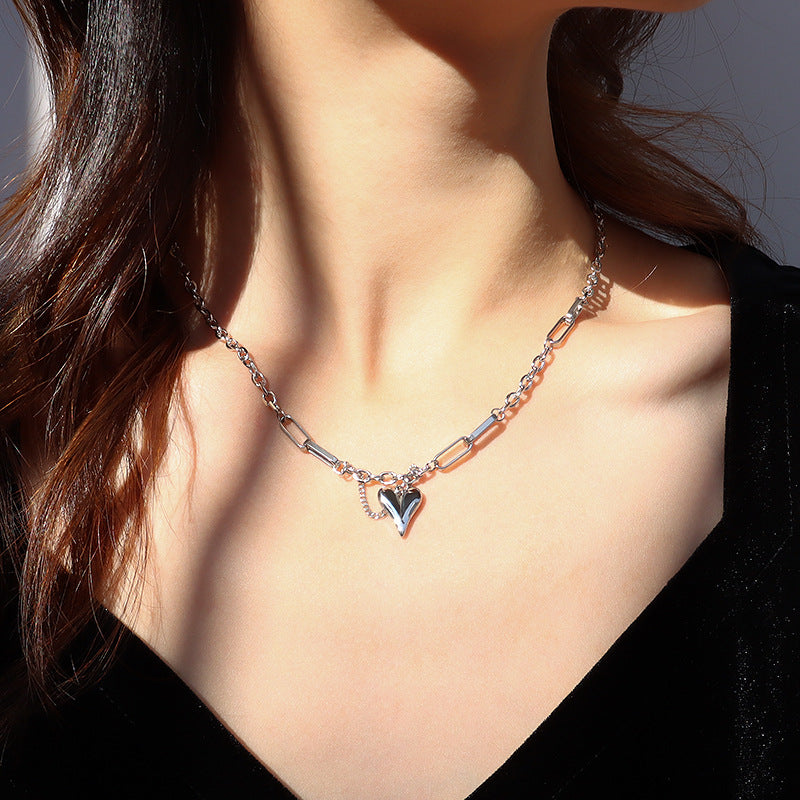 Heart Pendant Stainless Steel Necklace