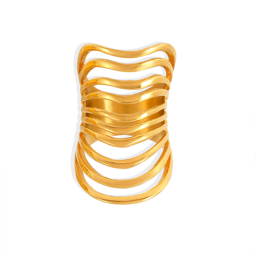 Stainless Steel Hollow Multi-layer Line Ring