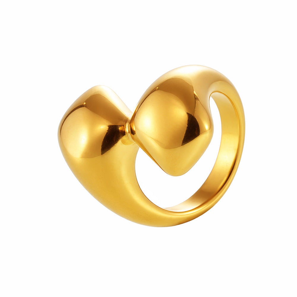 Stainless Steel Irregular Geometric Polished Ring