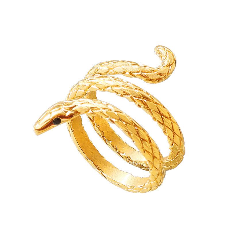 Stainless Steel Snake Shape Wrap Ring