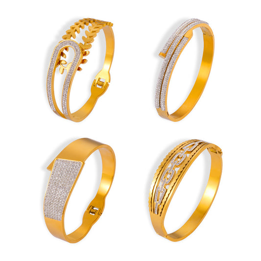 Unique Asymmetrical Design Bangle Bracelet