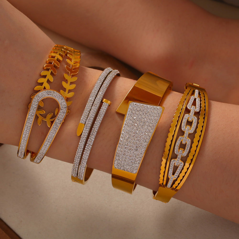 Unique Asymmetrical Design Bangle Bracelet