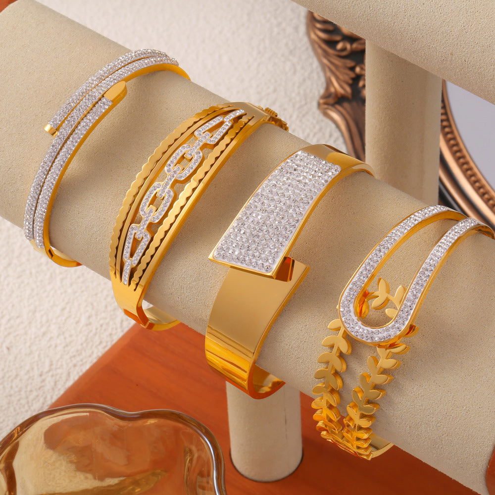 Unique Asymmetrical Design Bangle Bracelet