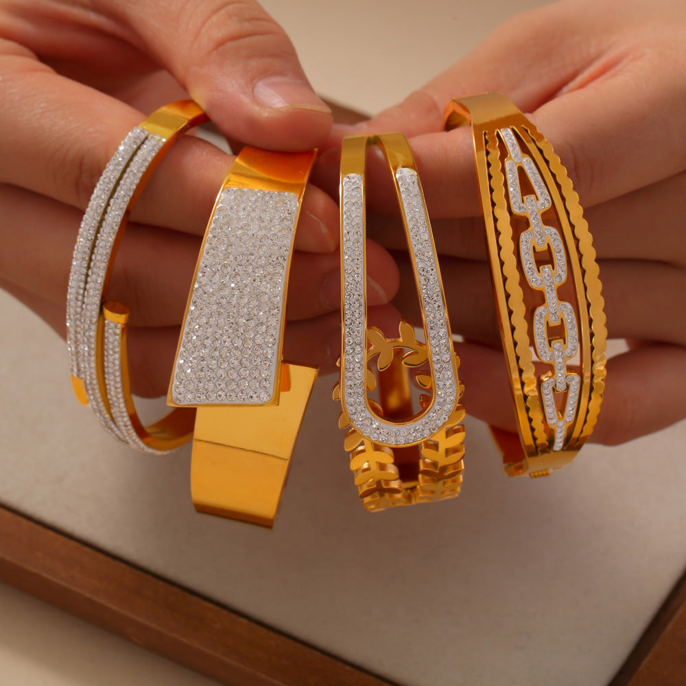 Unique Asymmetrical Design Bangle Bracelet