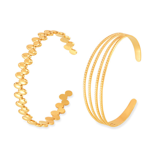 Stainless Steel Round Bead Stitching Multi-layer Bracelet