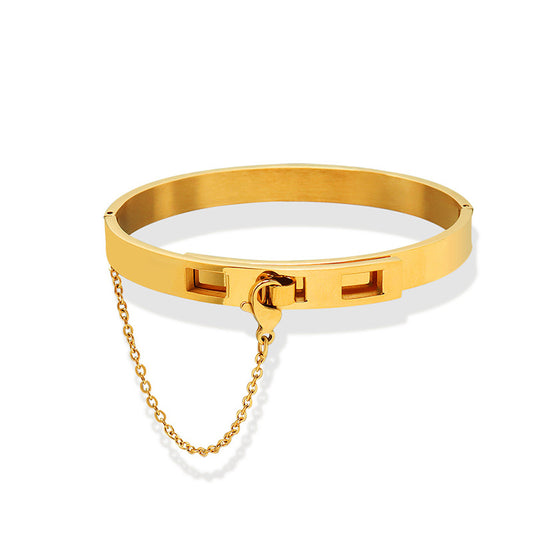 Stainless Steel Chain Tassel Buckle Bracelet