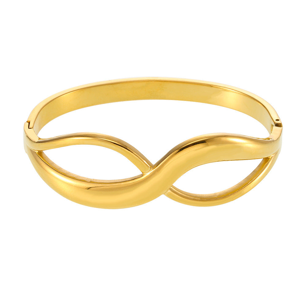 Stainless Steel Figure 8 Curve Design Bracelet