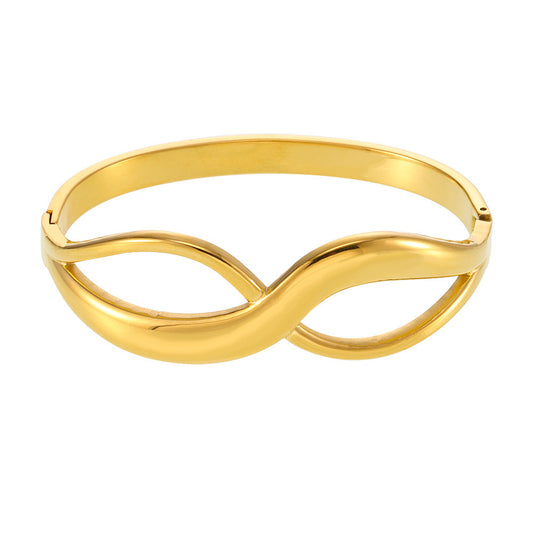Stainless Steel Figure 8 Curve Design Bracelet