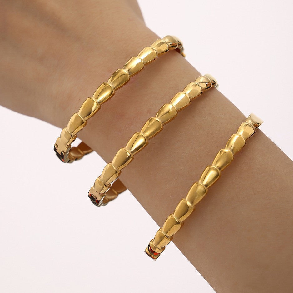 Scale Shape Stainless Steel Bracelet