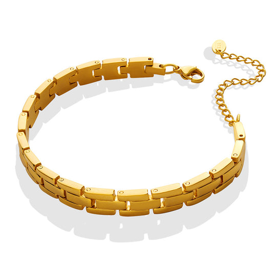 Stainless Steel Strap Hip Hop Bracelet