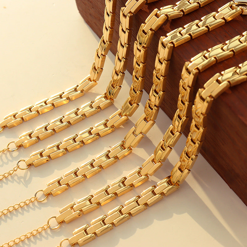 Stainless Steel Strap Hip Hop Bracelet