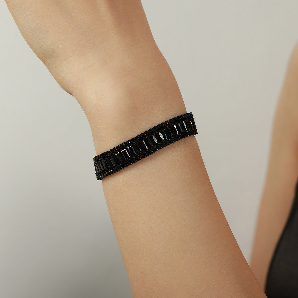 Light Luxury Stainless Steel Cubic Zirconia Bracelet