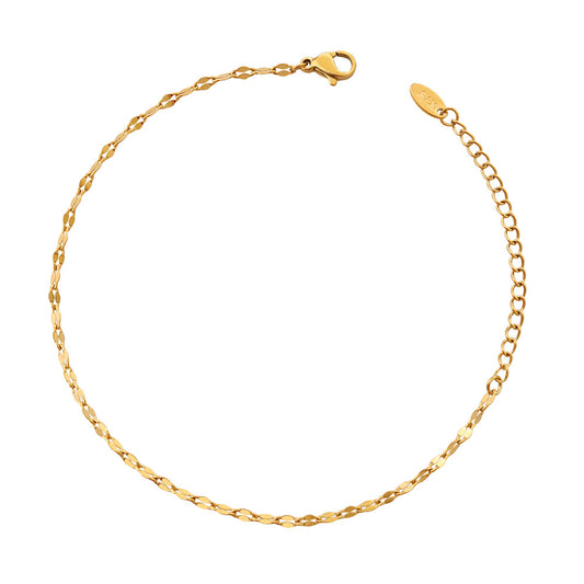 Stainless Steel 18K Gold PVD Lip Chain Bracelet