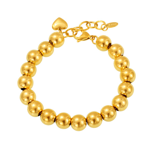 Hollow Round Beads Stainless Steel Bracelet