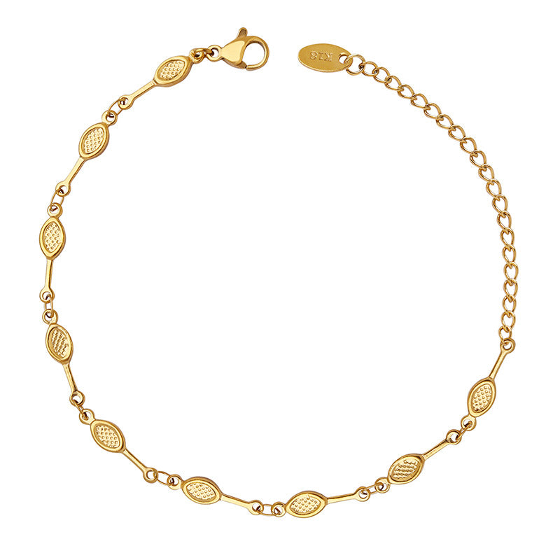 Stainless Steel Tennis Racket Stitching Bracelet