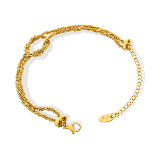 Stainless Steel Geometric Knotted Bracelet