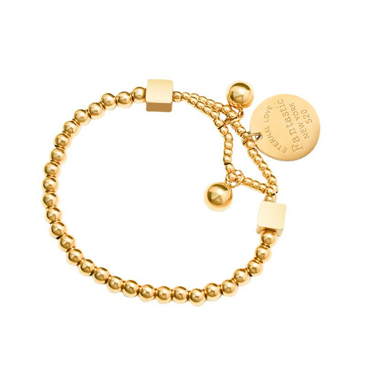Stainless Steel Ball Chain Double Layer Bracelet
