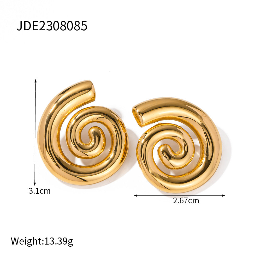 Stainless Steel 18K Gold PVD Summer Ocean Earrings