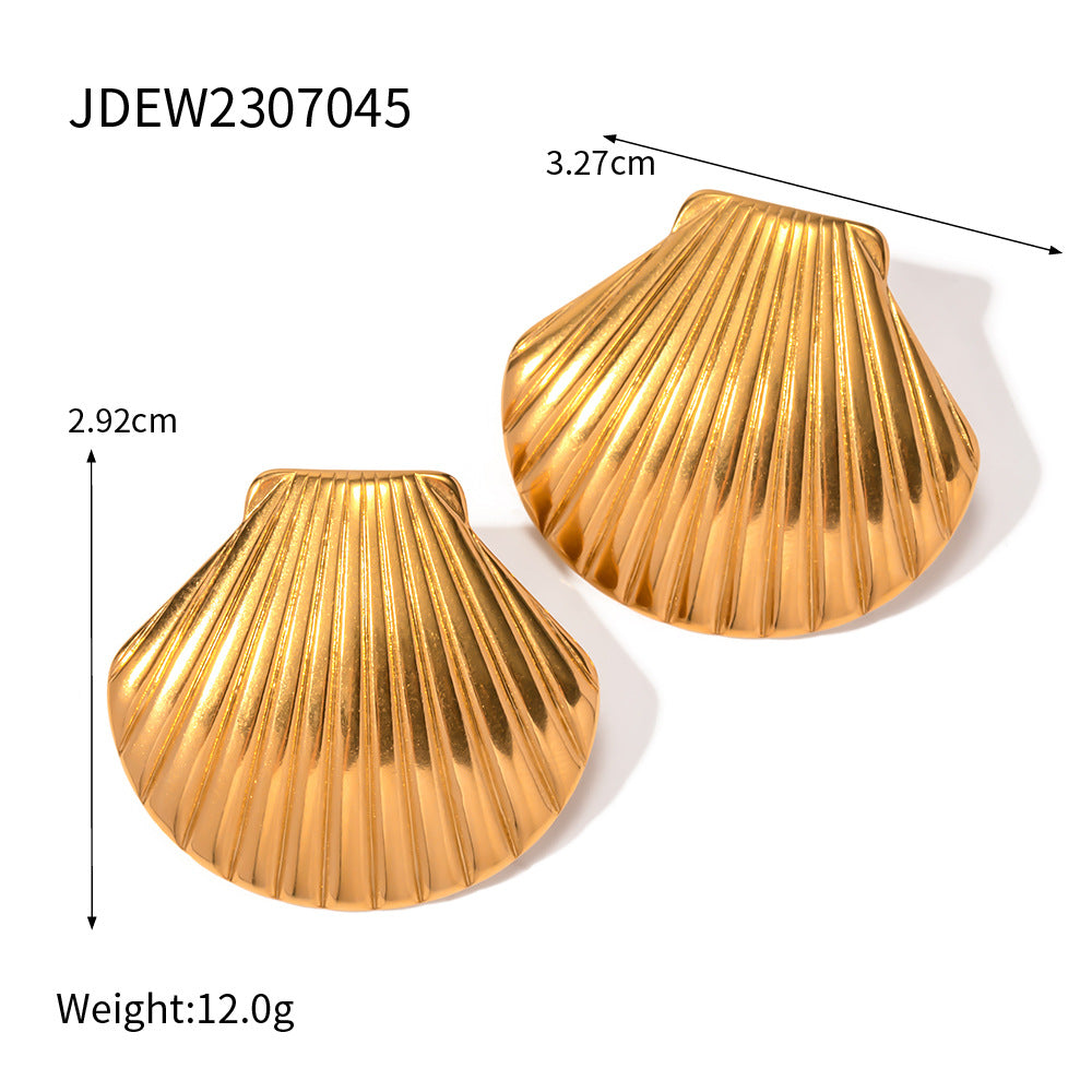 Stainless Steel 18K Gold PVD Summer Ocean Earrings
