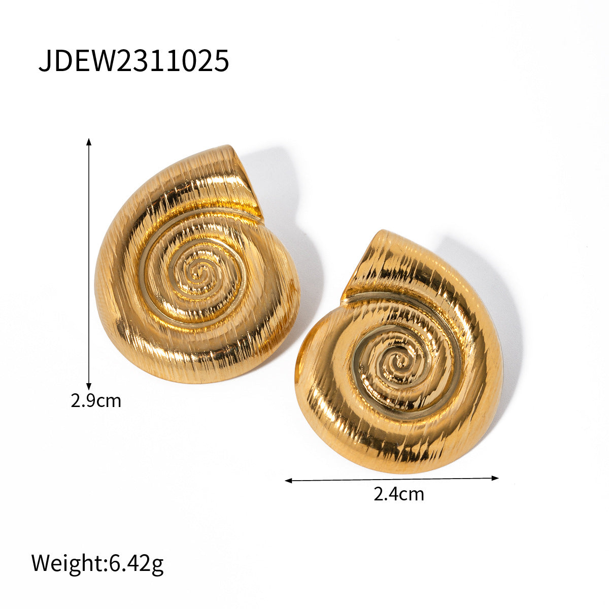 Stainless Steel 18K Gold PVD Summer Ocean Earrings