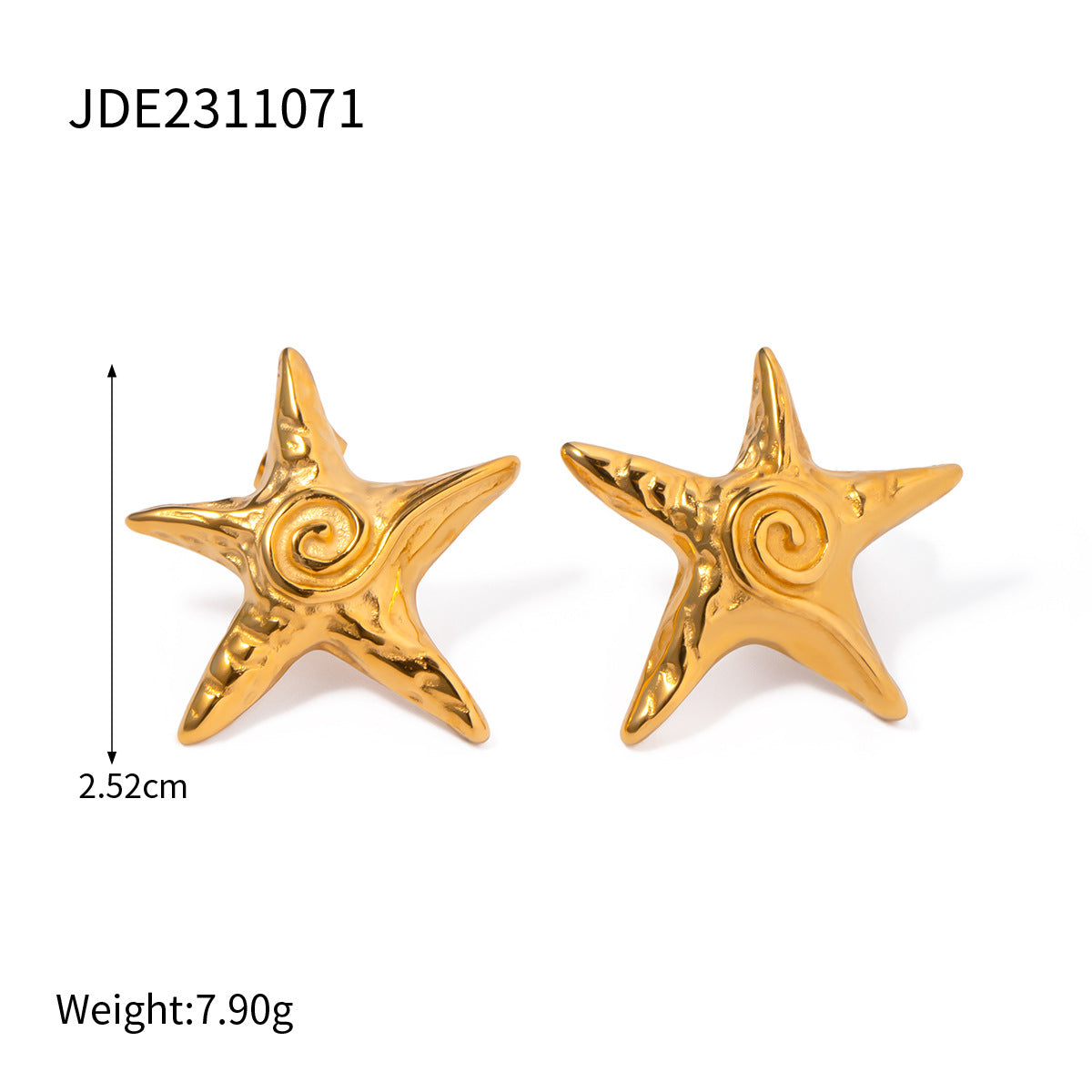 Stainless Steel 18K Gold PVD Summer Ocean Earrings