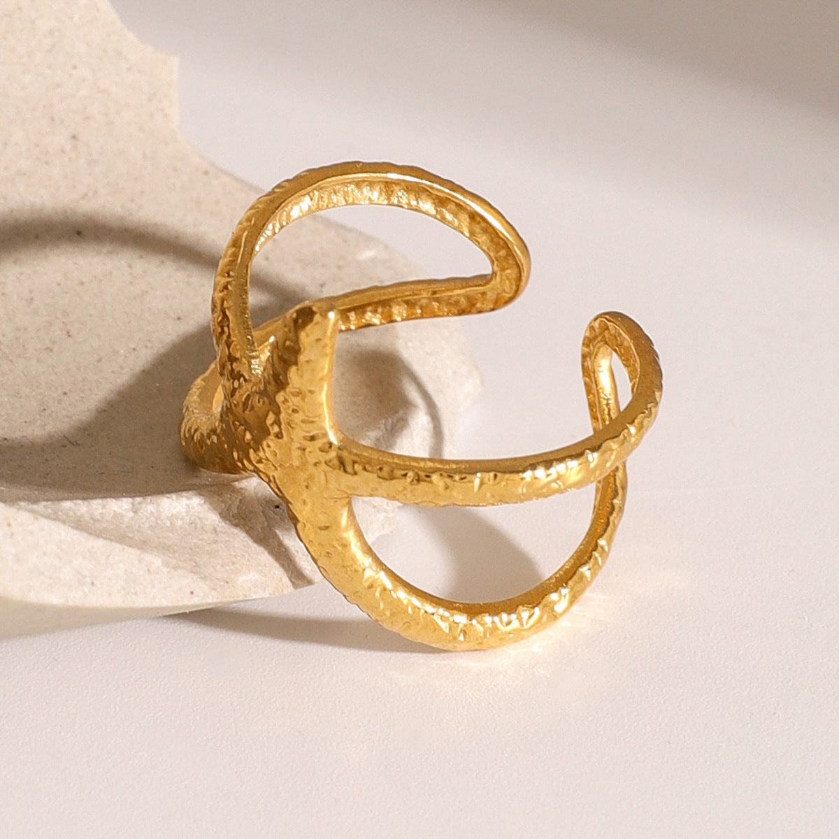 Stainless Steel Open Starfish Ring