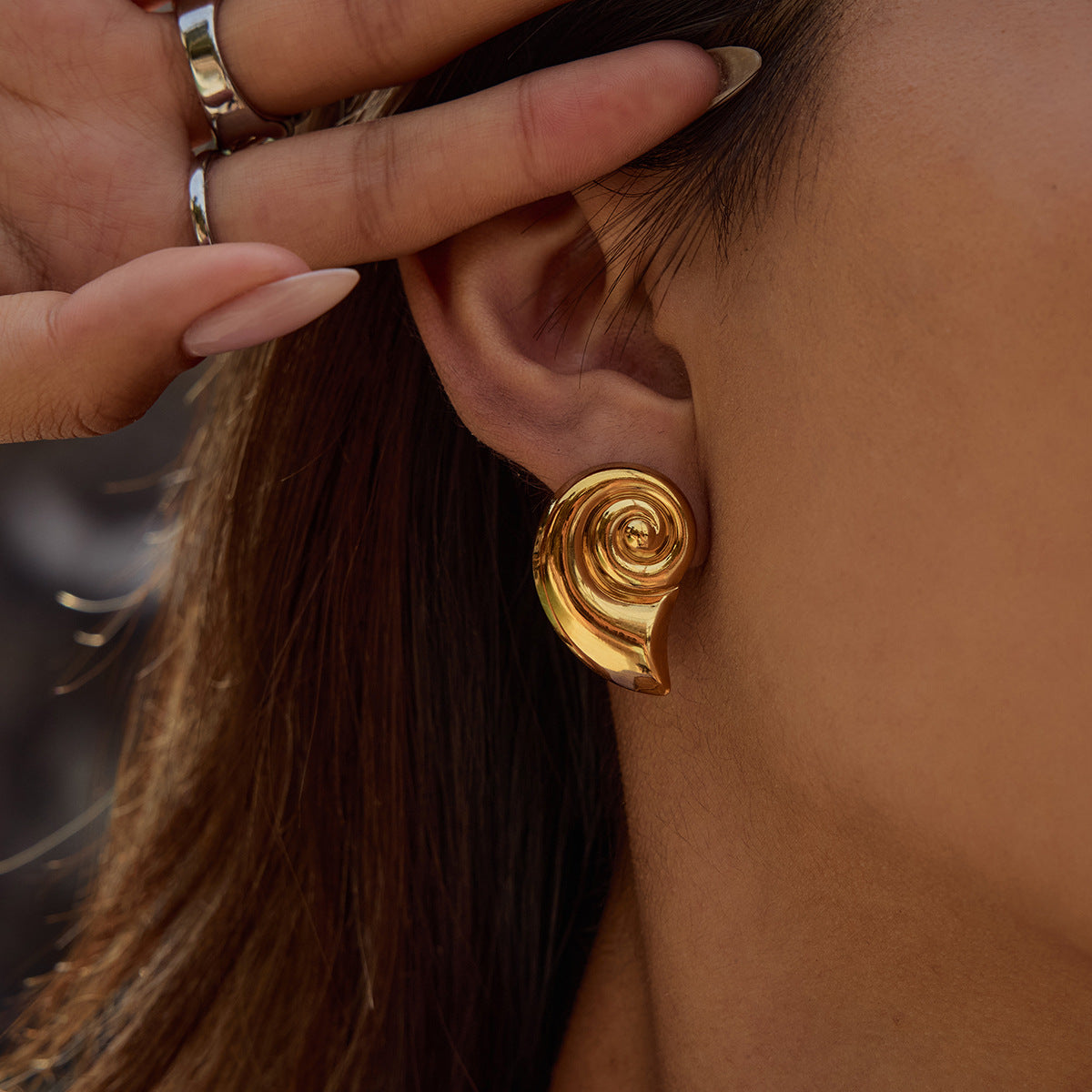 Stainless Steel Vacation Style Earrings Combination