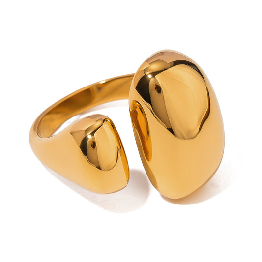 Stainless Steel Geometric Open Ring