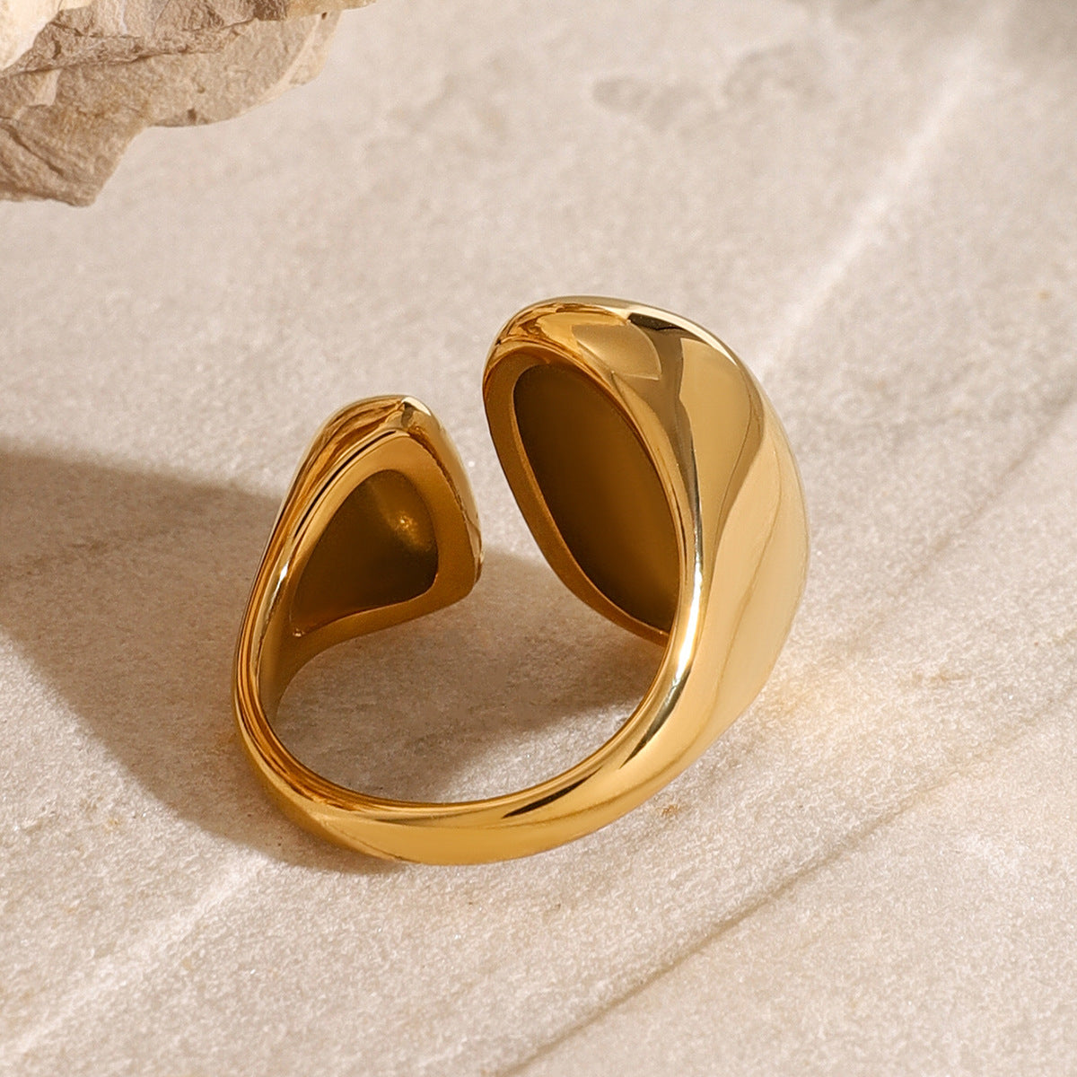 Stainless Steel Geometric Open Ring