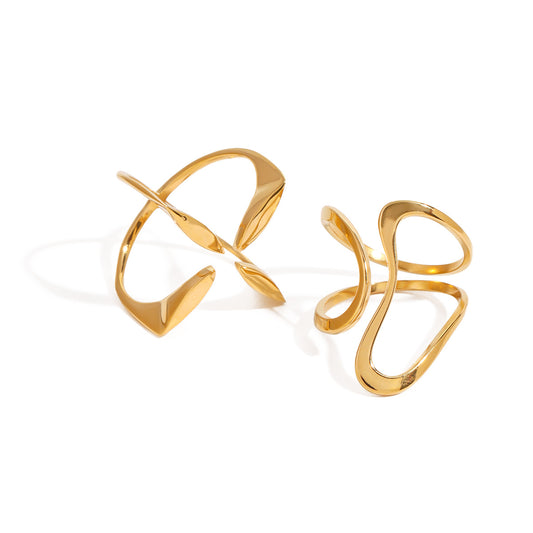 Stainless Steel Design Line Ring