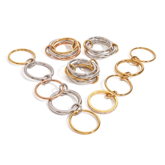 Stainless Steel Stacking Plain Band Rings