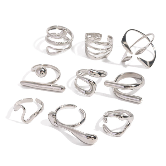 Stainless Steel High-end Geometric Opening Ring