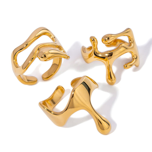 Stainless Steel Irregular Exaggerated Ring