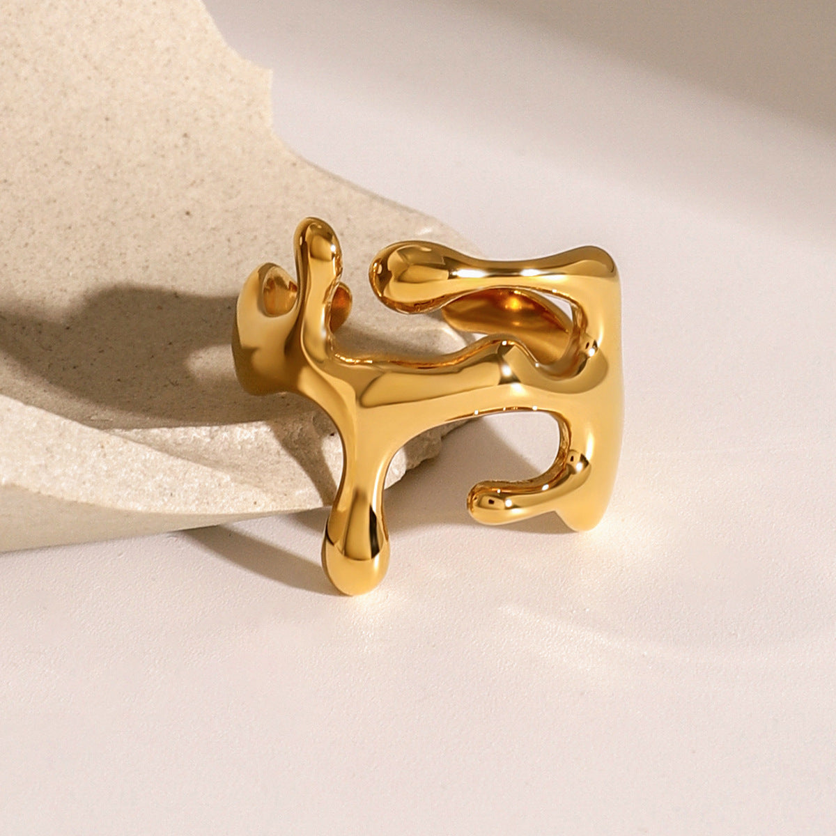 Stainless Steel Irregular Exaggerated Ring