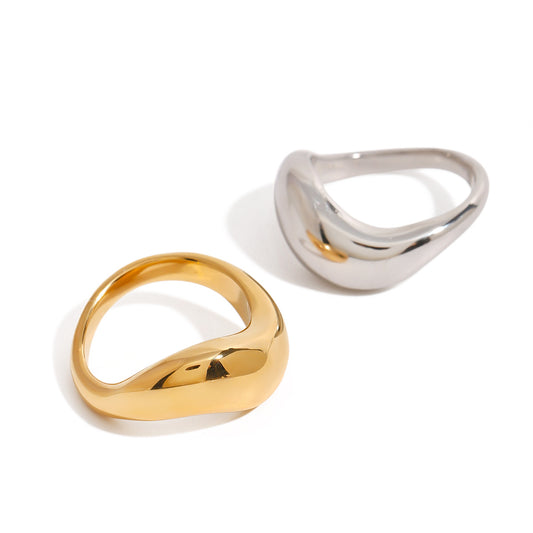 Stainless Steel 18K Gold PVD Exaggerated Geometry Ring
