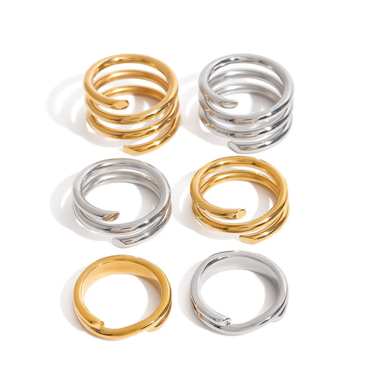 Stainless Steel Multi-layered Stacking Line Ring