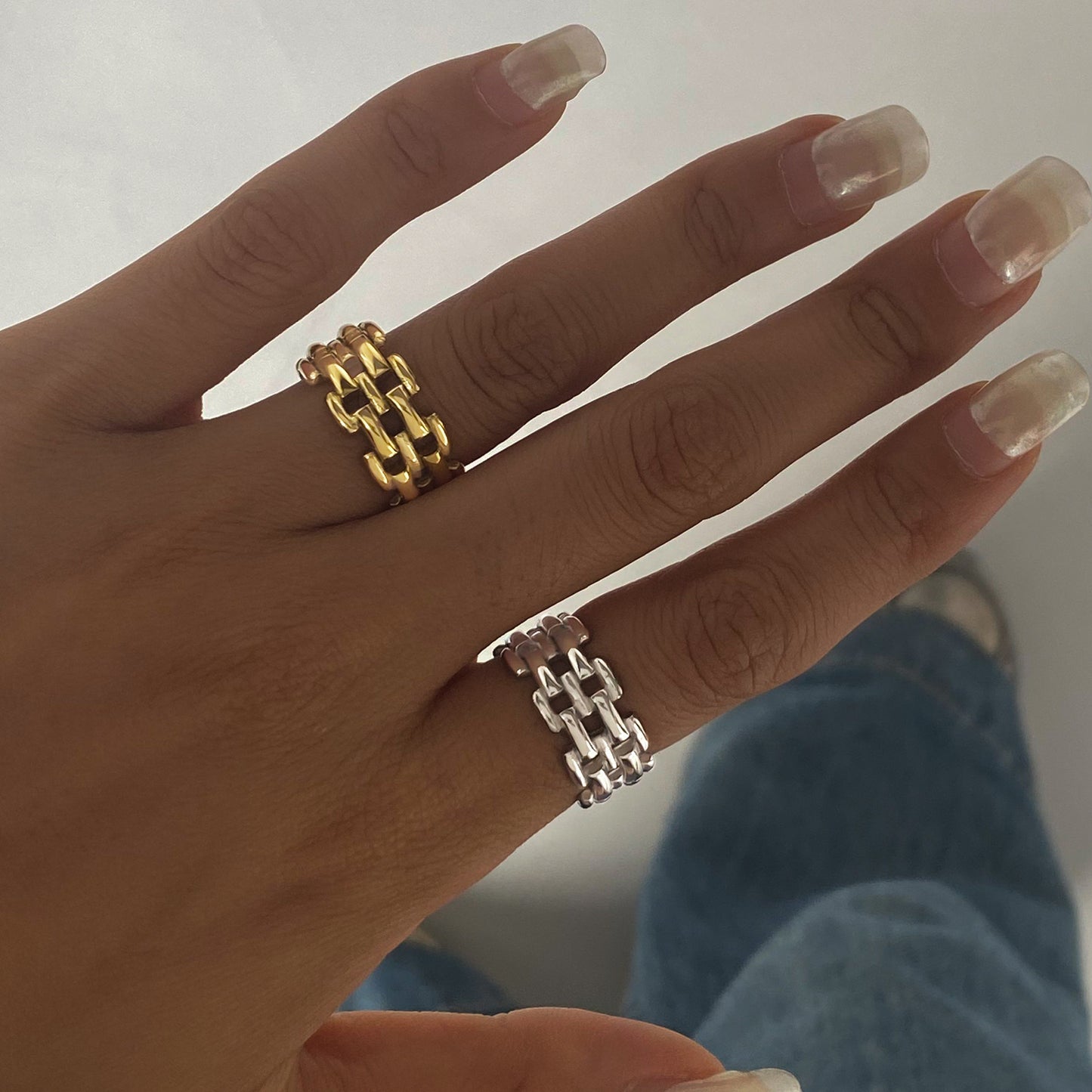 Stainless Steel Watchband Band Ring