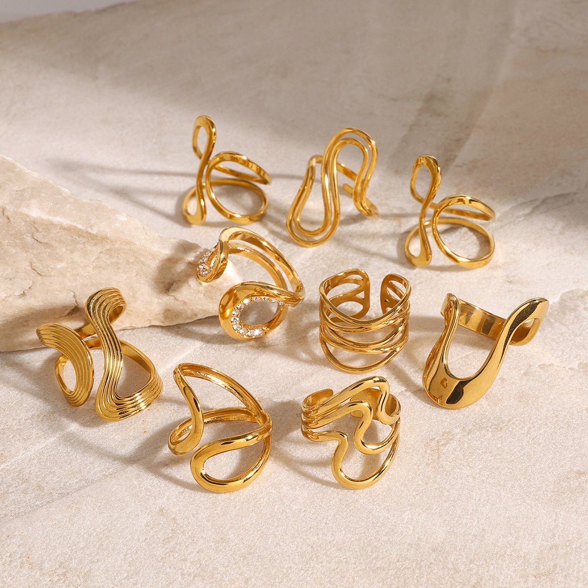 Stainless Steel Shaped Ring Combination