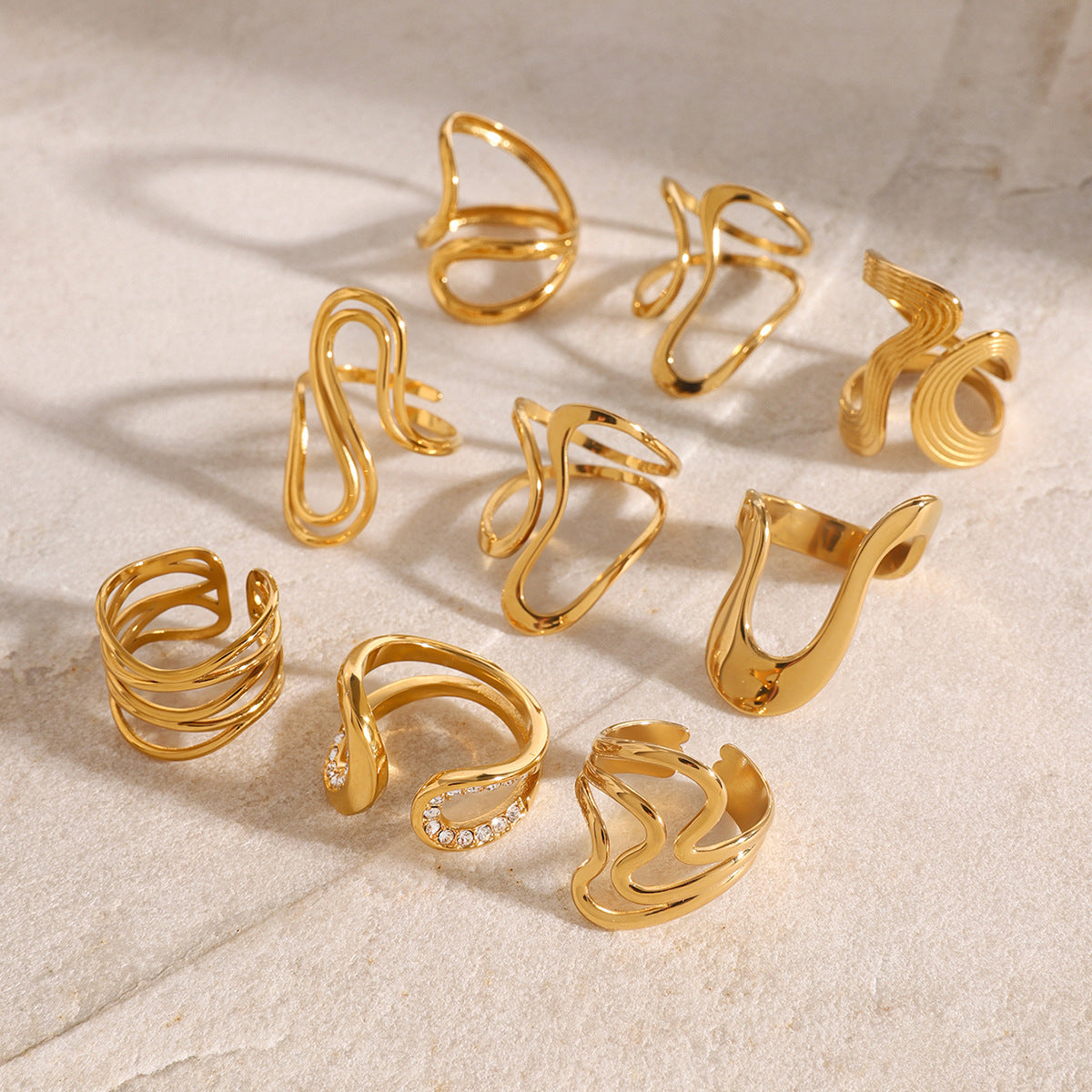 Stainless Steel Shaped Ring Combination