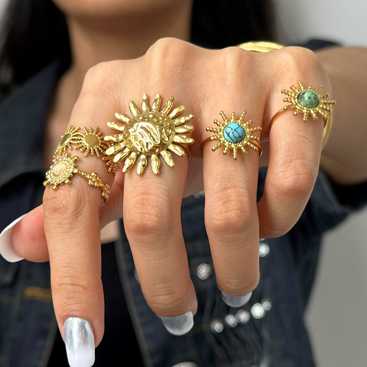 Stainless Steel Cosmic Energy Ring Combination