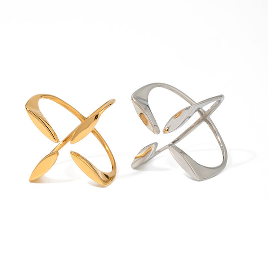 Stainless Steel Cross Opening Ring